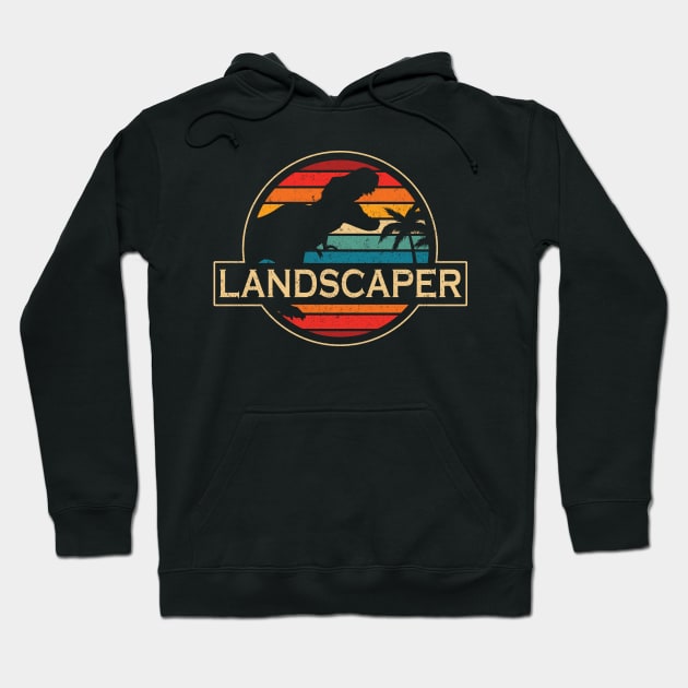 Landscaper Dinosaur Hoodie by SusanFields